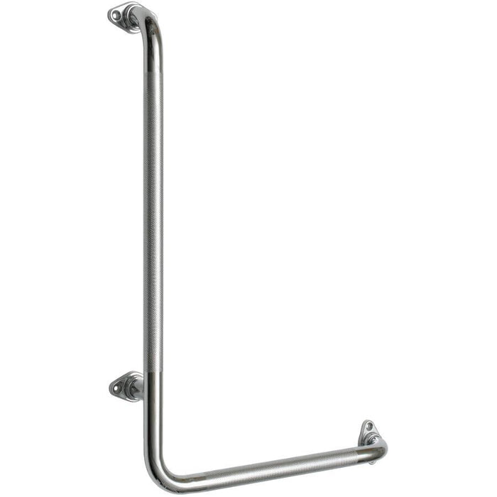 1" diameter chrome angle grab bar with knurled grip