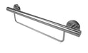 lifeline 2 in 1 combination grab bar with towel bar in brushed finish