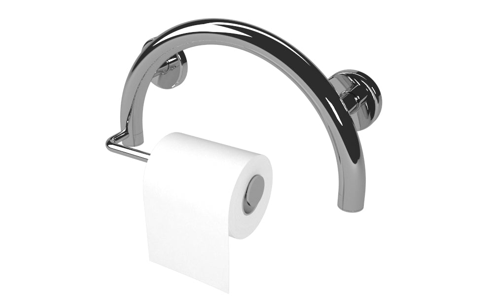 lifeline 2 in 1 combination grab bar Toilet Paper grab bar in stainless steel in chrome