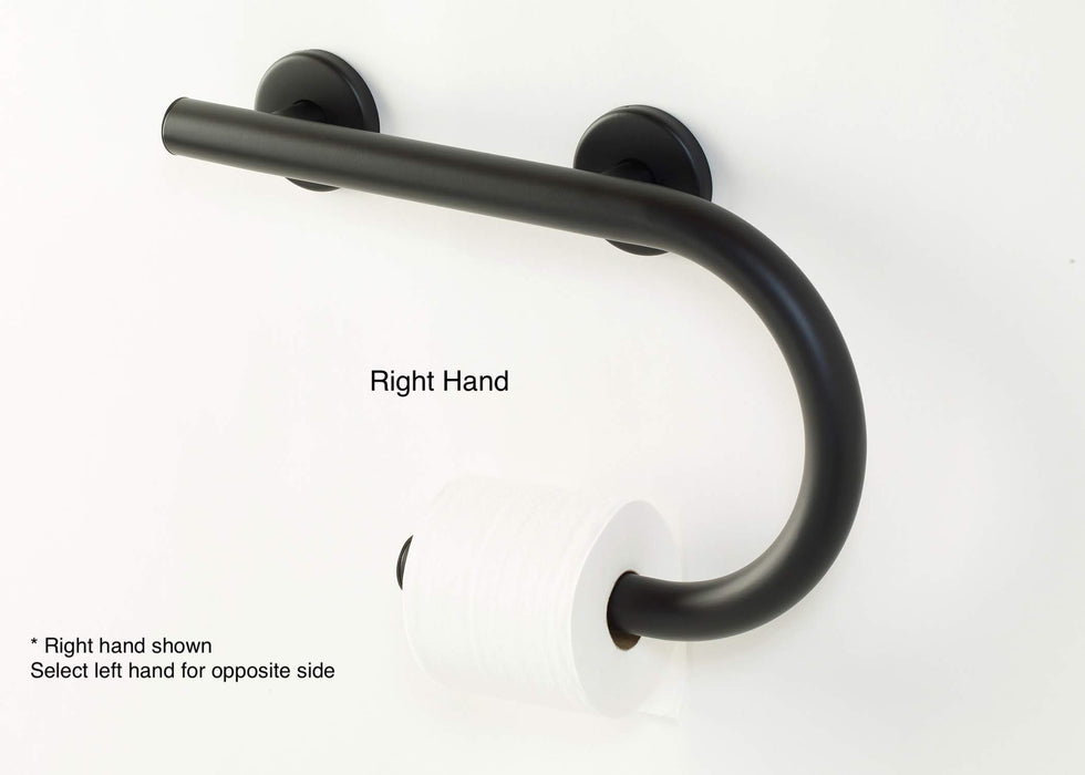 Grab Bar Toilet Paper Holder - Bathroom Safety Aid ADA/304 Stainless...